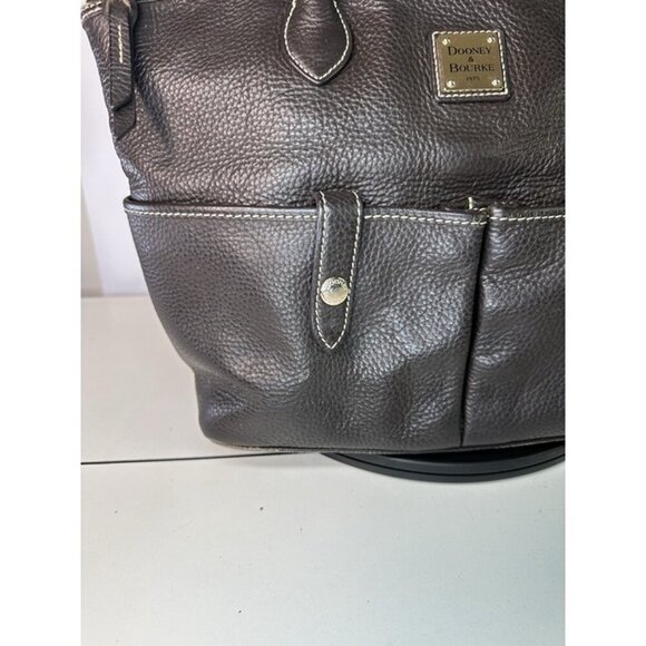 Dooney Bourke Brown Crescent Leather Purse Pebble Grain - Picture 5 of 12